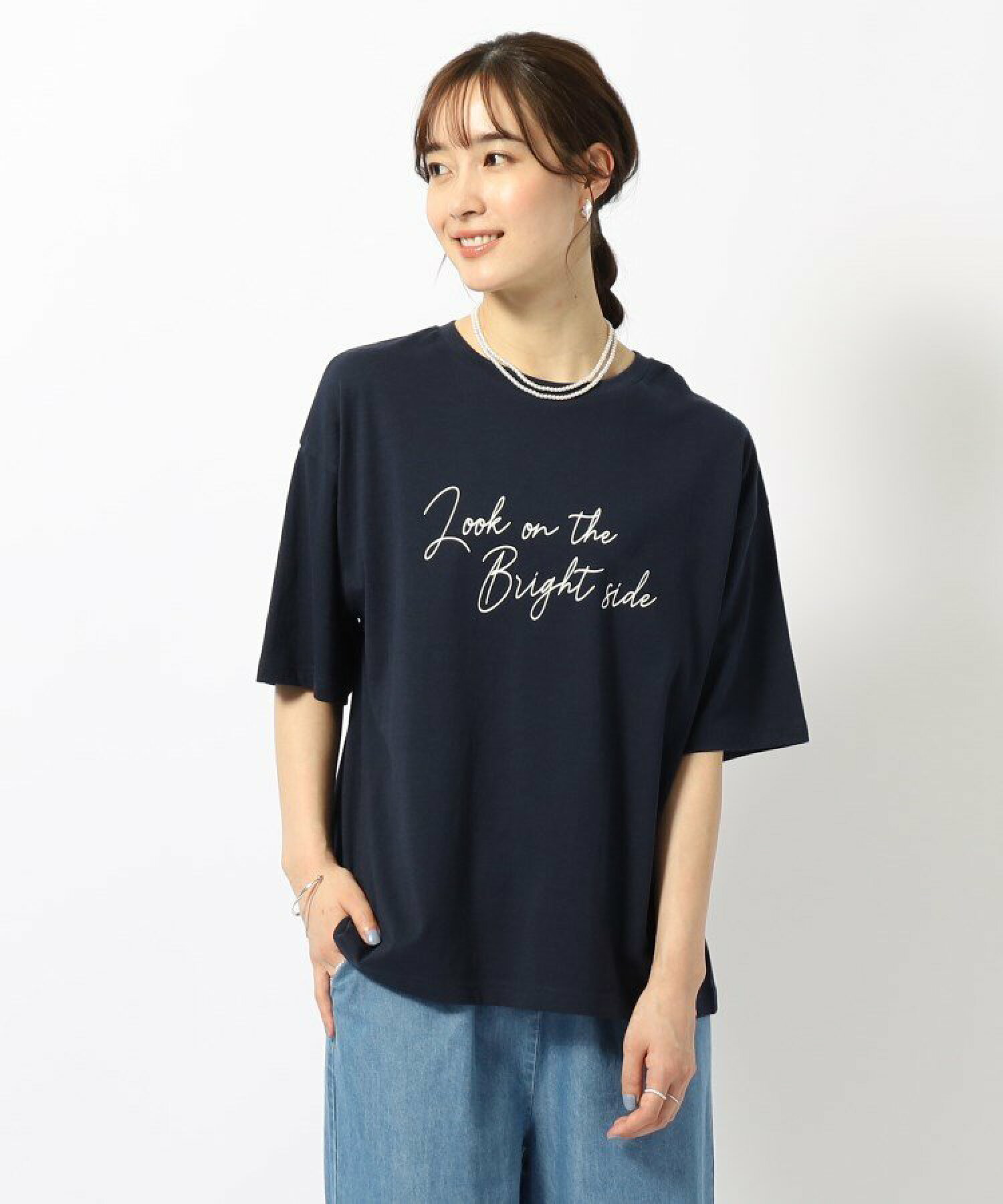 【洗える/プチプラ/綿100%】グラフィック半袖ゆるTシャツ